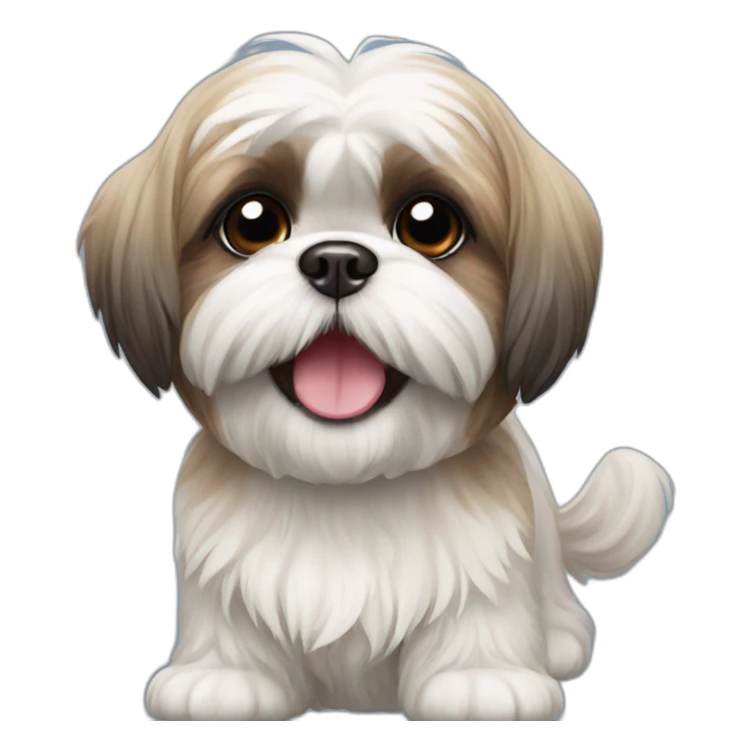 happy shih tzu sticker