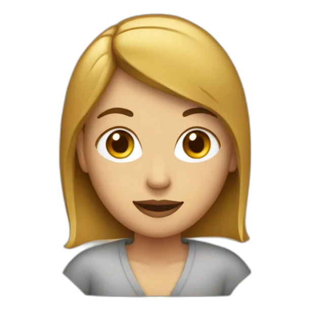 Femme dans un carton avec un trou sticker