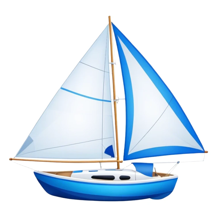 Sailboat - Sunfish (Model Year: 2021) (Iconic colour: Bright sail with blue and white) sticker