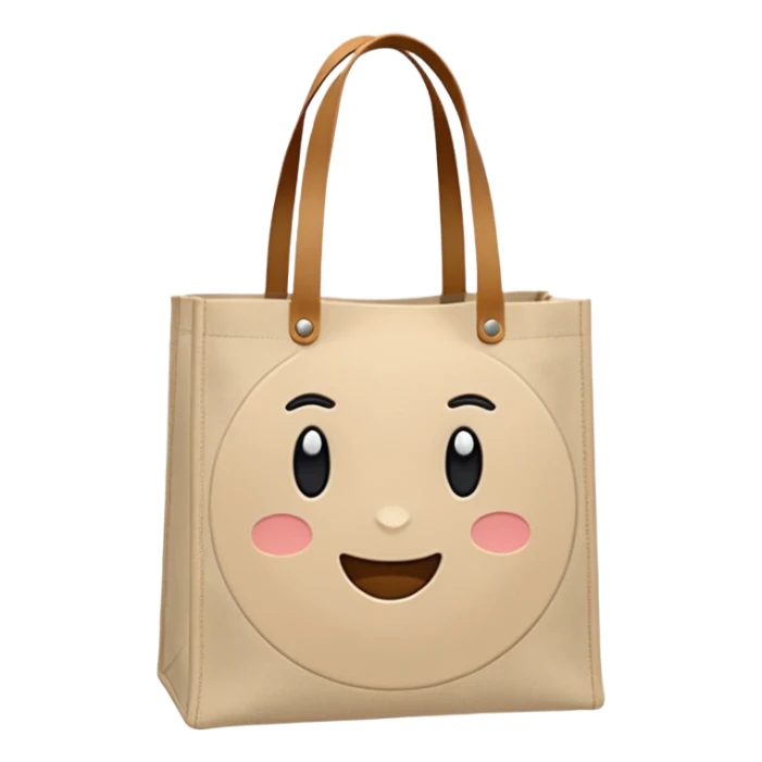 eco bag light tan color sticker