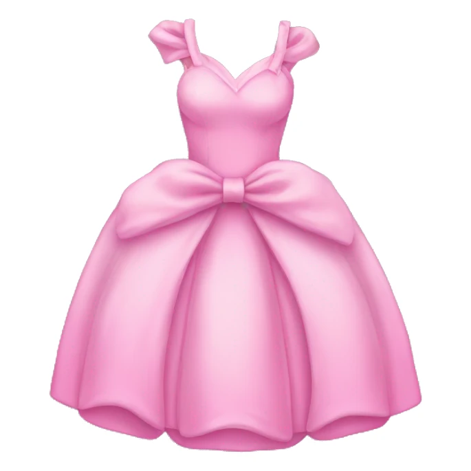 Pink princess dress with bow sticker
