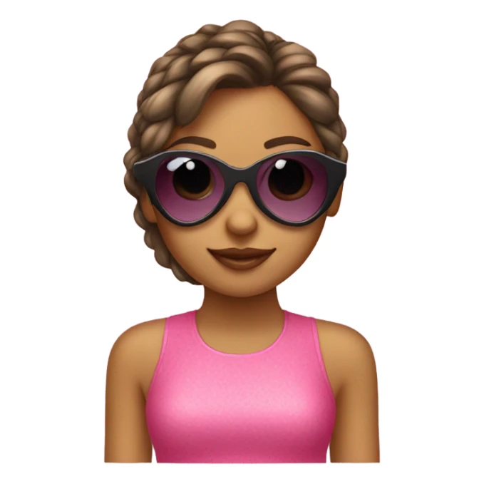 Girl with heart sunglasses  sticker