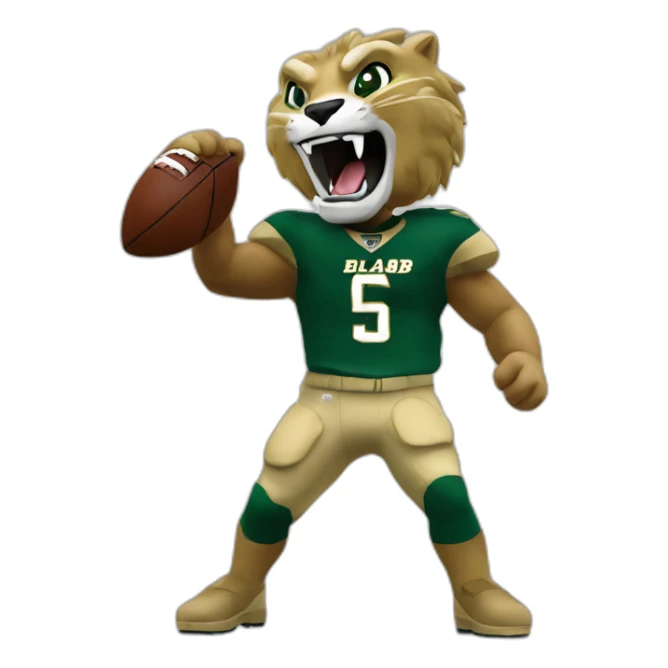uab blazers mascot cheering for us  sticker