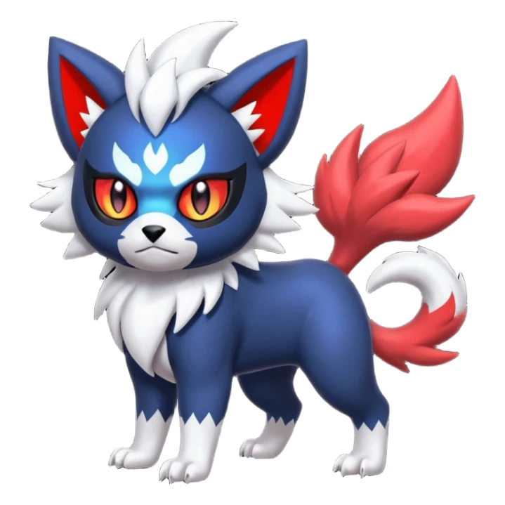 Skuntank-Litten-Absol-Zorua-Sprigatito-fusion, full body sticker