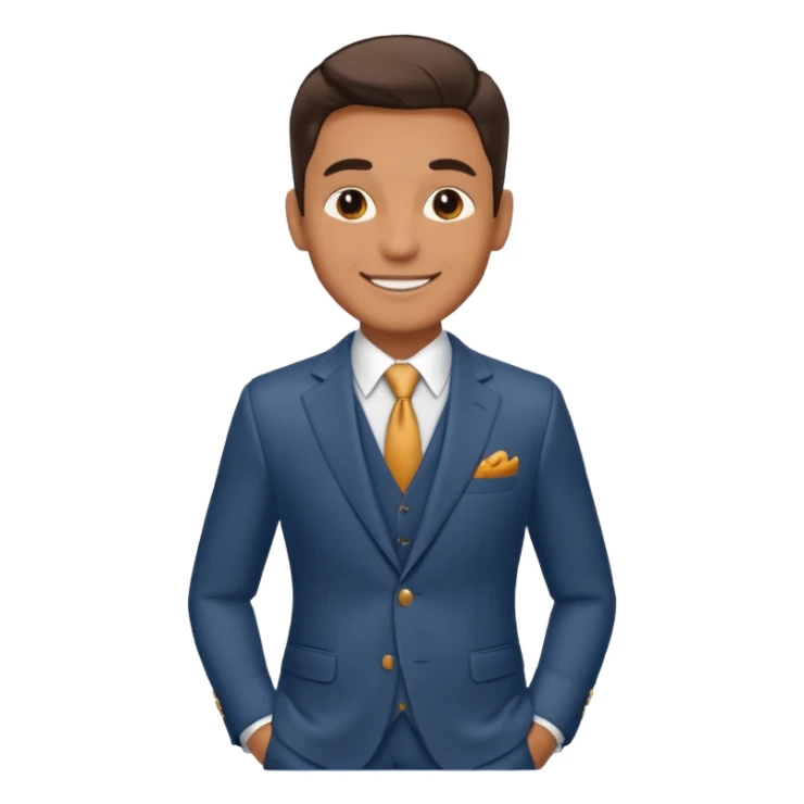 male 40 in cool suit sticker