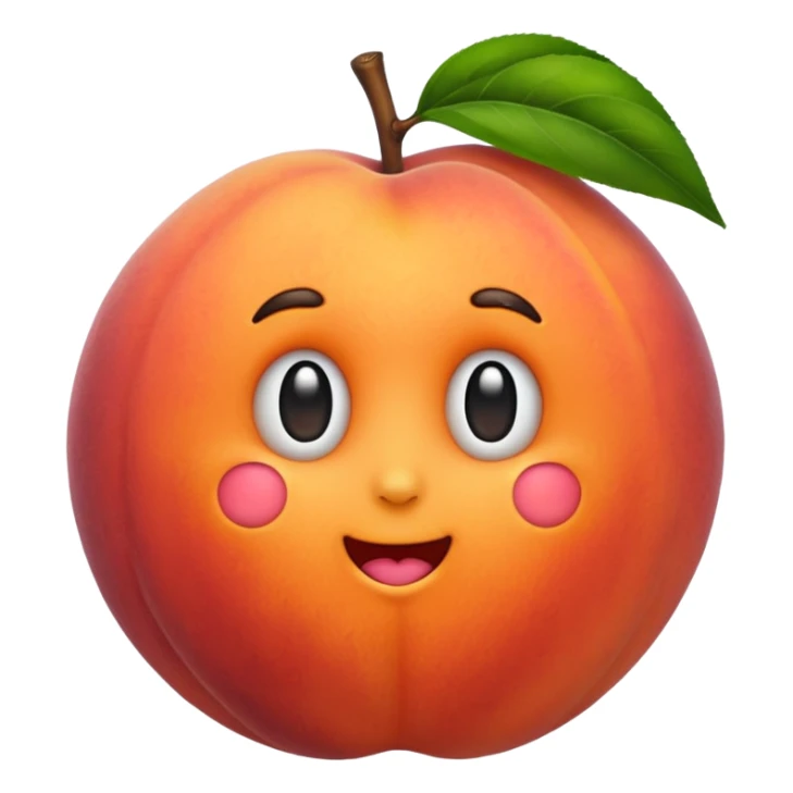 Peach emoji but very hairy  sticker