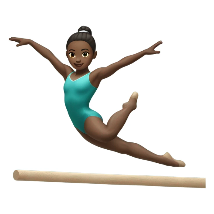 Gymnast on balance beam sticker