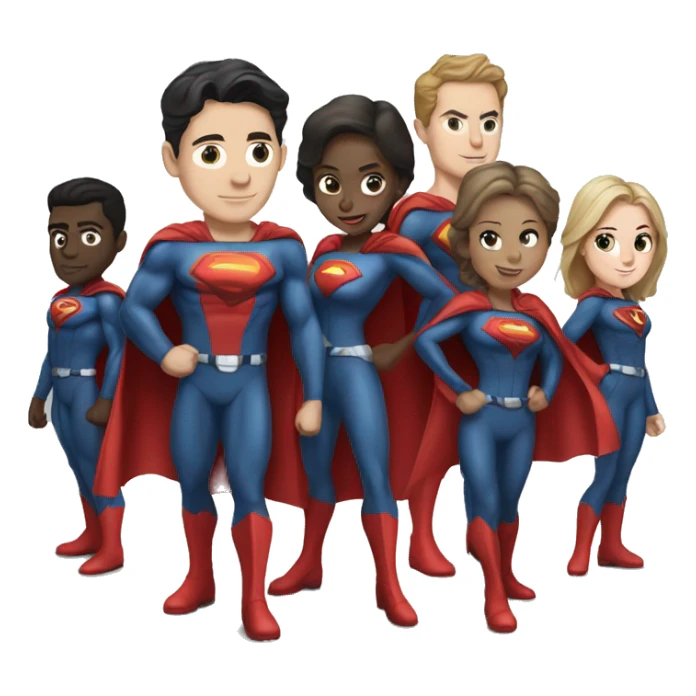 Team of supermen and superwomen sticker