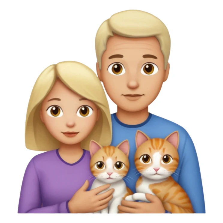 mama, papa niña y gata sticker