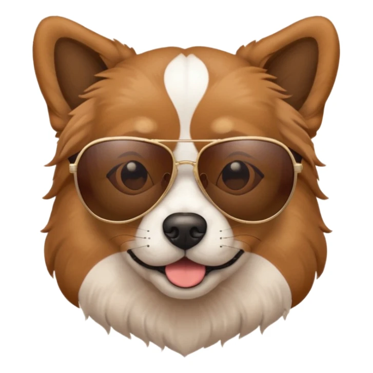 Dog wearing sunglasses sticker