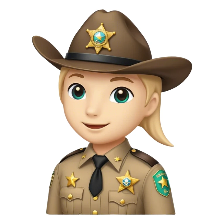 dolphin in sheriff attire with badge sticker