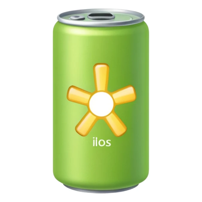 pastel lime green can that says "Energy"  sticker