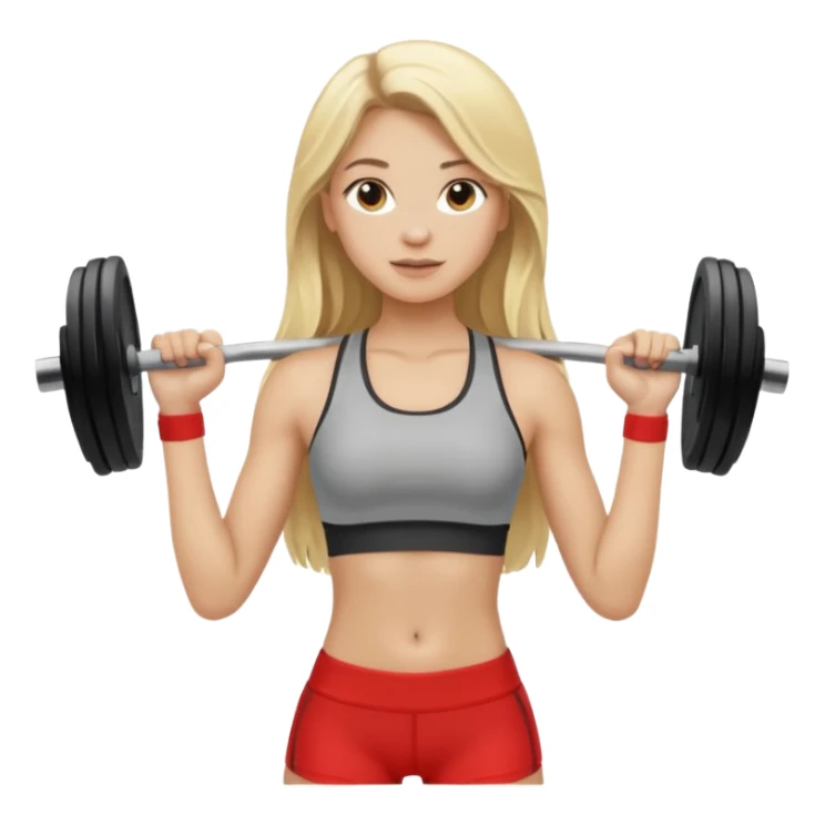 Blonde girl with long hair gym sticker
