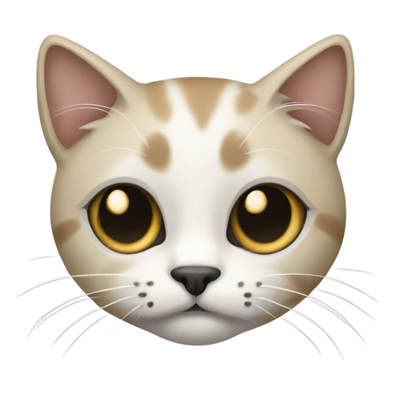  dark beige and white Cat with black spot near the nose sticker