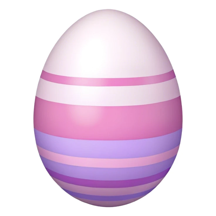 Egg with pastel purple and pink stripes sticker