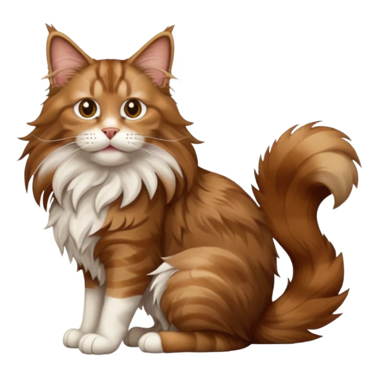 a maine coon cat farting sticker