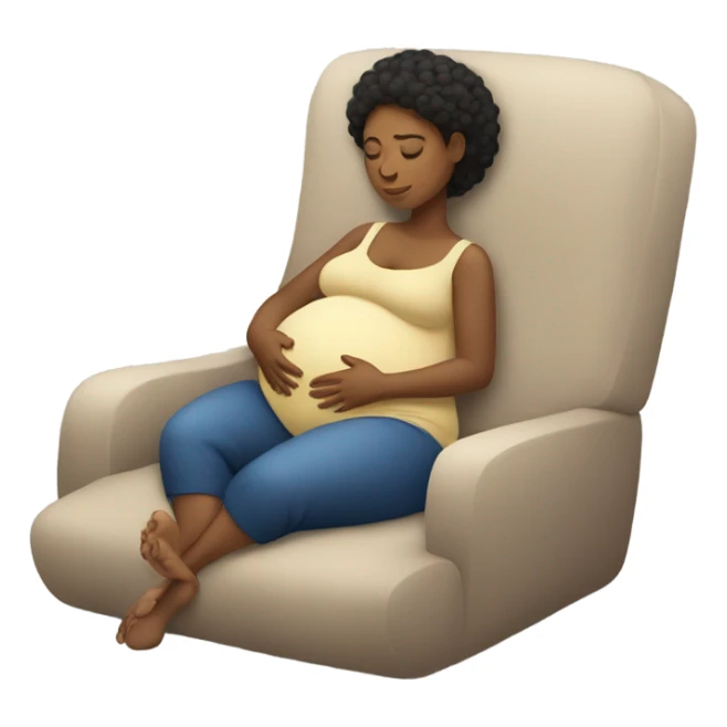 Pregnant Brazilian woman napping sticker
