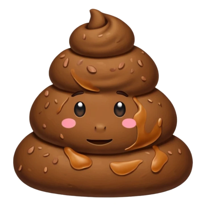 Poop coming out of butt sticker