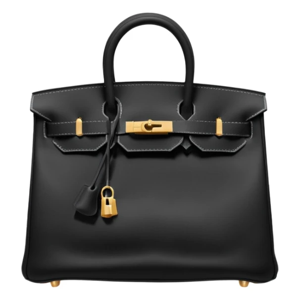 hermes birkin matte black color bag sticker
