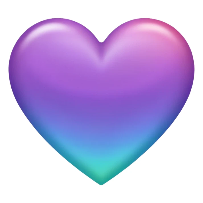 Wisteria and Malibu multicolor emoji heart sticker