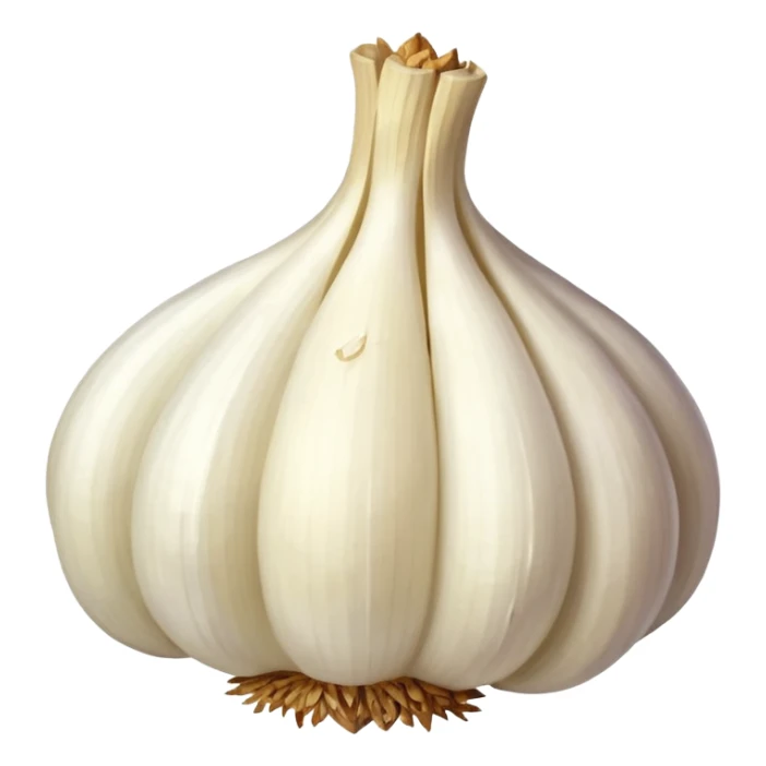 minced garlic emoji - garlic clove with minced garlic at one side sticker