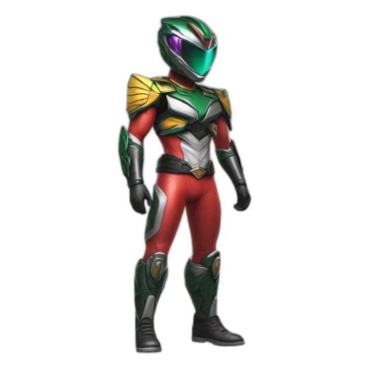 cyberpunk power ranger full body sticker