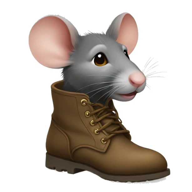 Rat with boots sticker