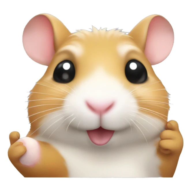 Hamster giving the peace sign sticker