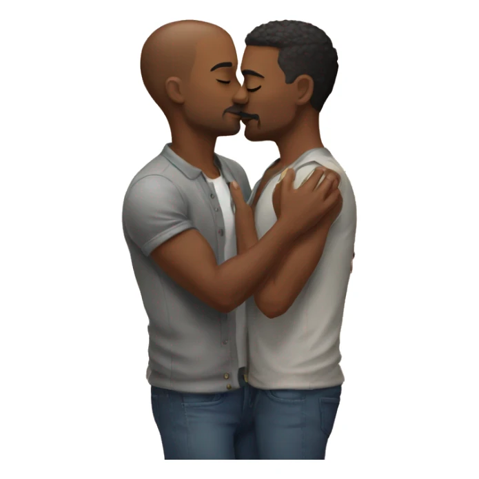 gay men kissijng sticker
