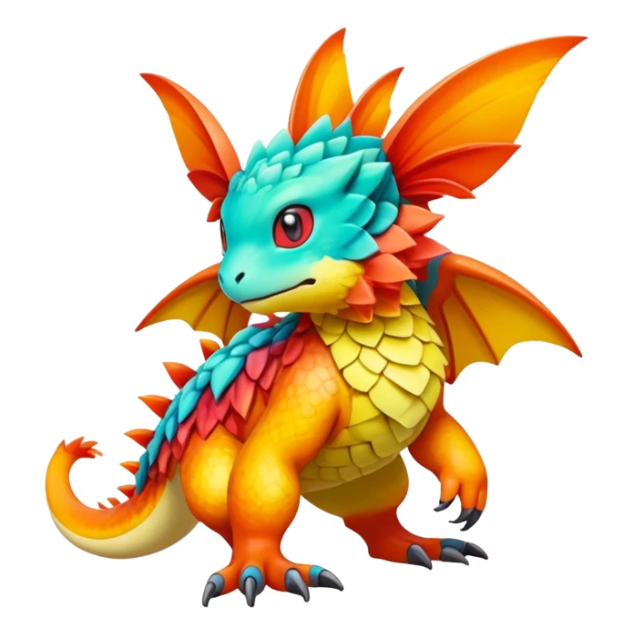 Exotic Tropical Pokémon-Fakémon-hybrid-creature (full body) sticker