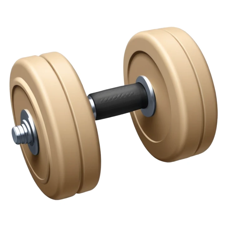 beige dumbbell, single fitness weight sticker