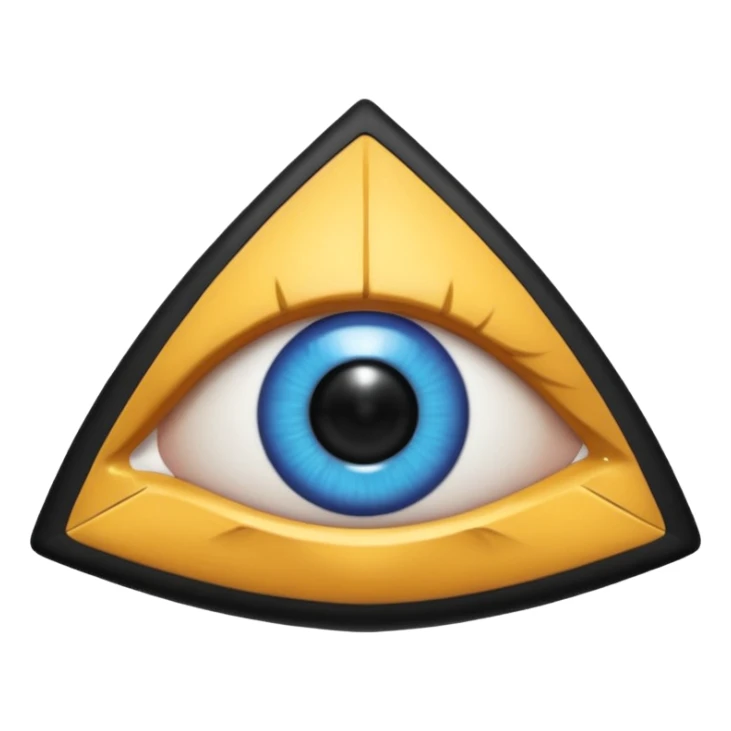 Un ojo atravesado en un triangulo sticker