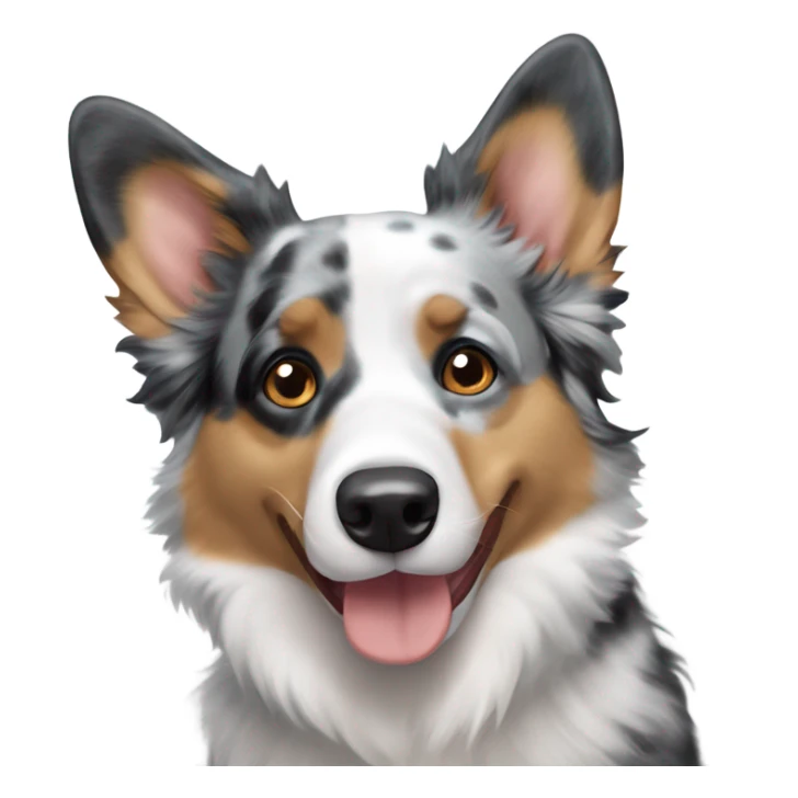 blue merle corgi and Australian shepherd mix sticker