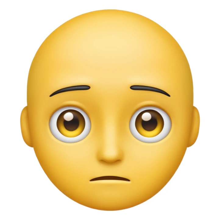 emoji with *NO* eyebrows staring into your soul  sticker