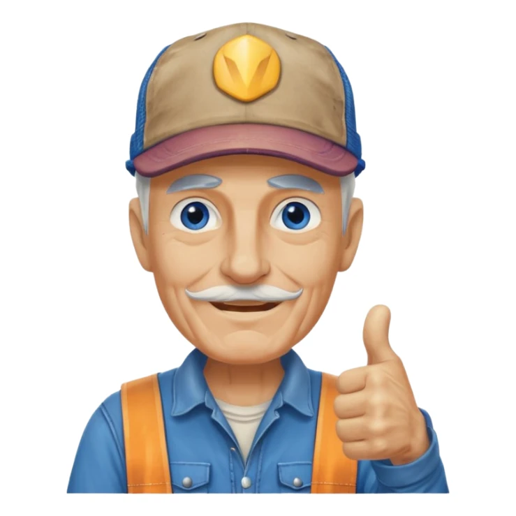 old Truckers thumbs up sticker