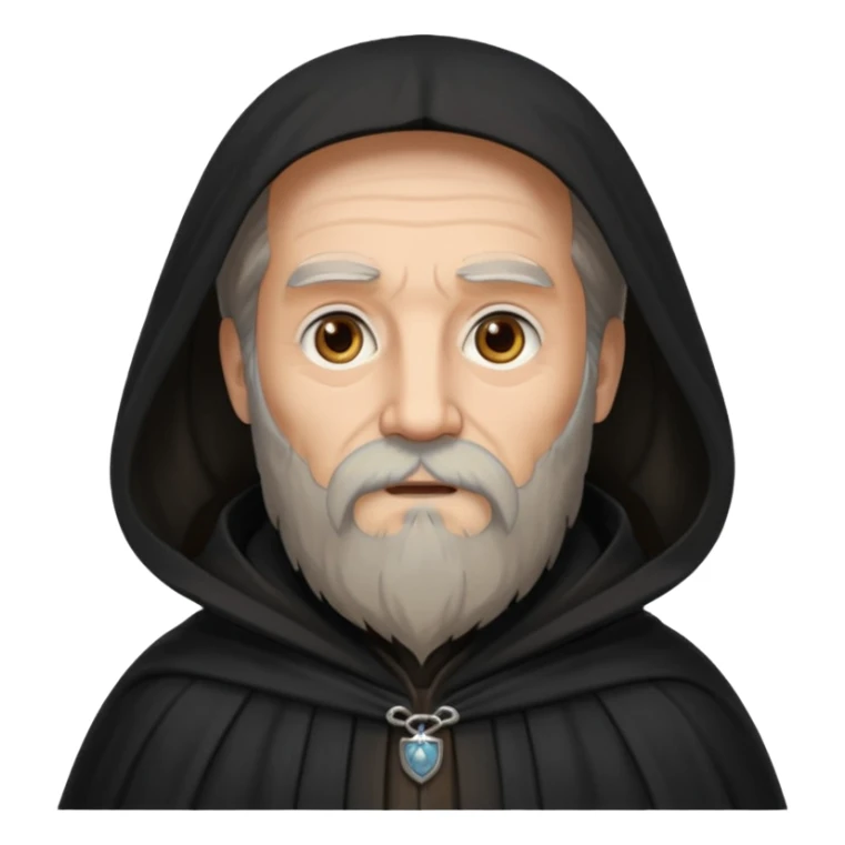 A wandering philosopher in a long black cloak sticker