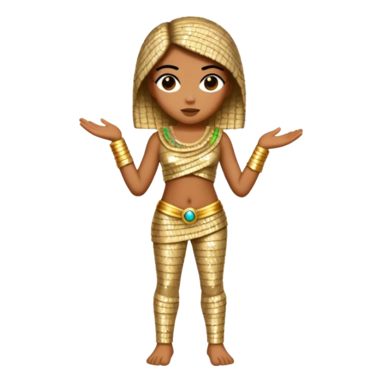 The Mummy from Universal Monsters with beige sequin outfit  sticker
