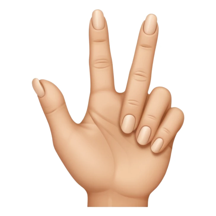 create hand middle finger only down the rest are up sticker