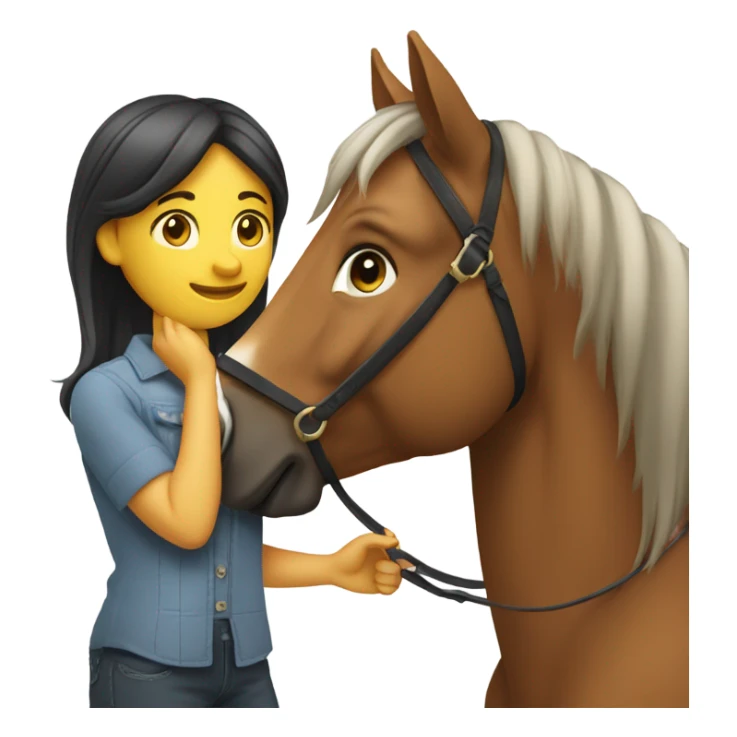 Girl with horse sticker