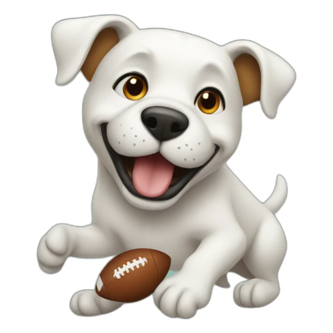 Dog playing football sticker