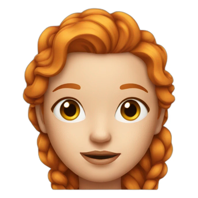 Beautiful ginger girl with pierced nose sticker