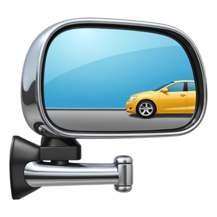 modern vehicle side mirror with reflective glass sticker