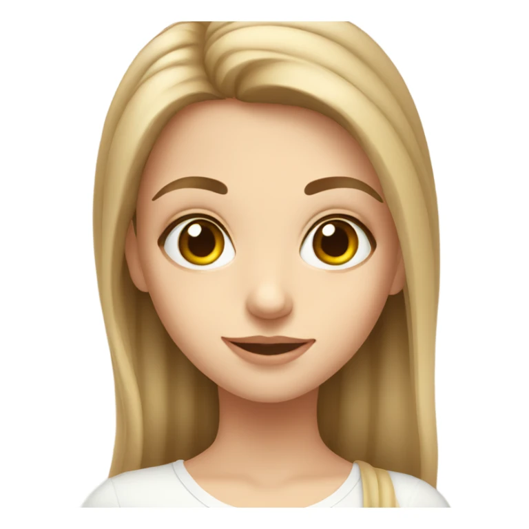 White, girl, hazel eyes,  sticker