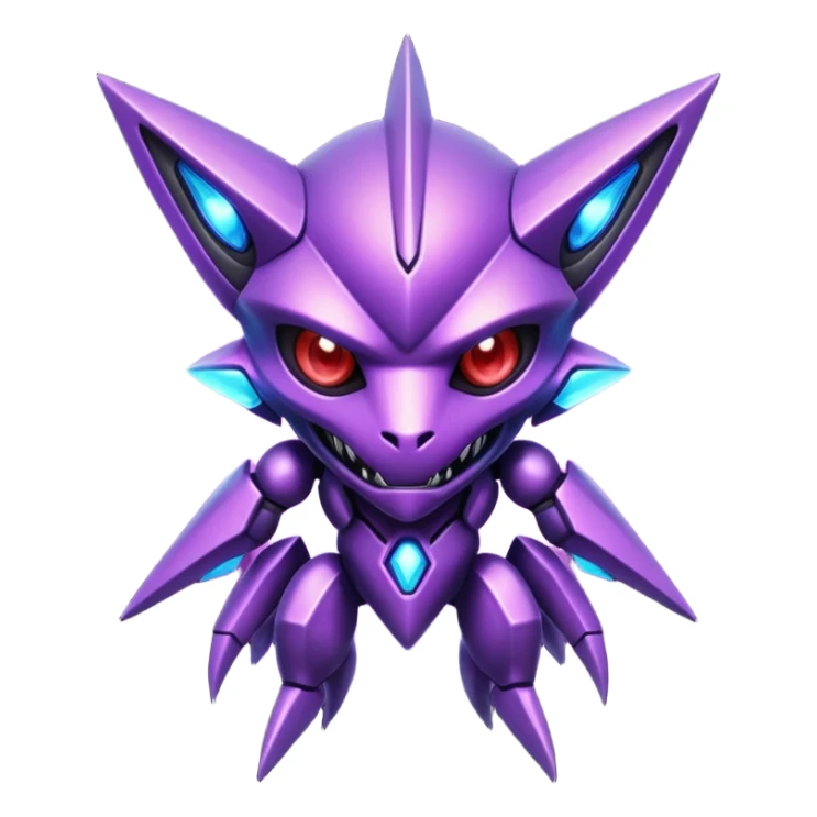 Futuristic shiny handsome badass amazing epic legendary modern Miraidon-Genesect-Sableye-fusion sticker