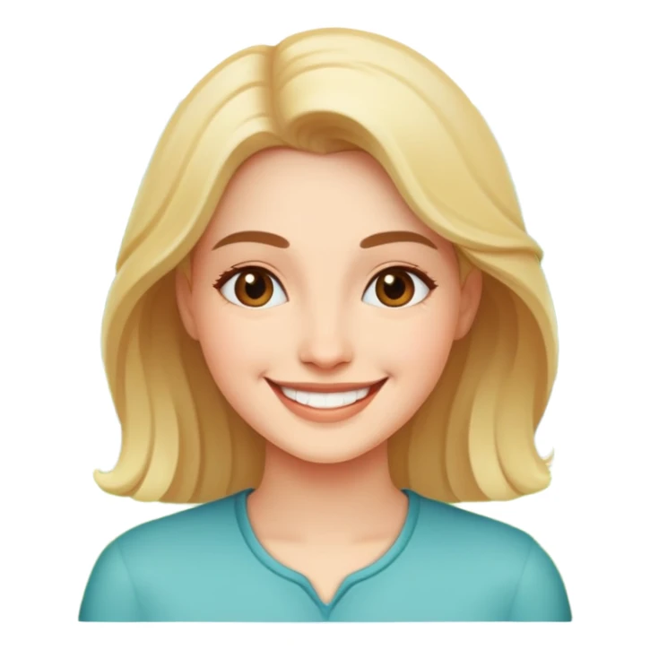 smiling woman in nature sticker