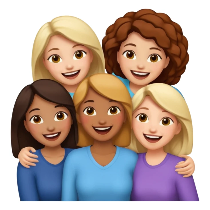 a group of friends who are female sticker