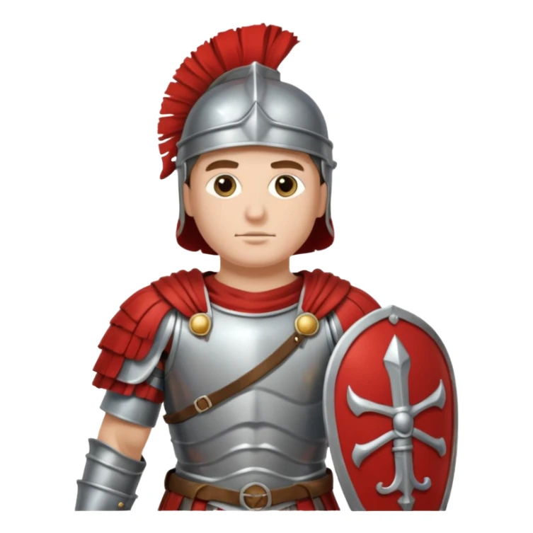 roman soldier fullbody with silver armos and without weapons sticker