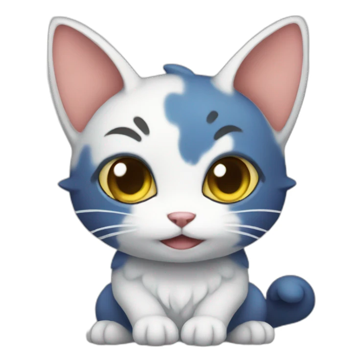 Sitting-bicolor-fairy-type-cat-pokemon sticker