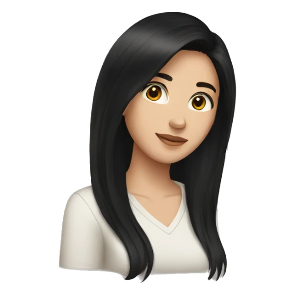 Brunette girl boyfriend with black hair sticker