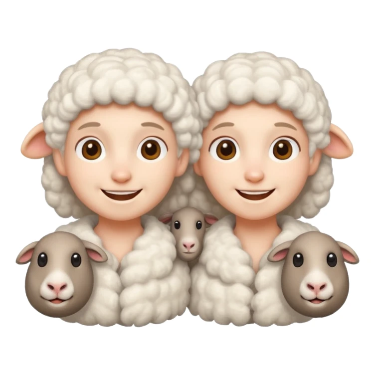 sheep boy and sheep girl couple sticker